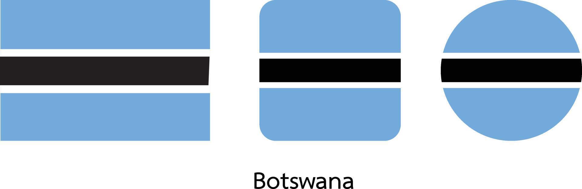 vlag van botswana, vectorillustratie vector