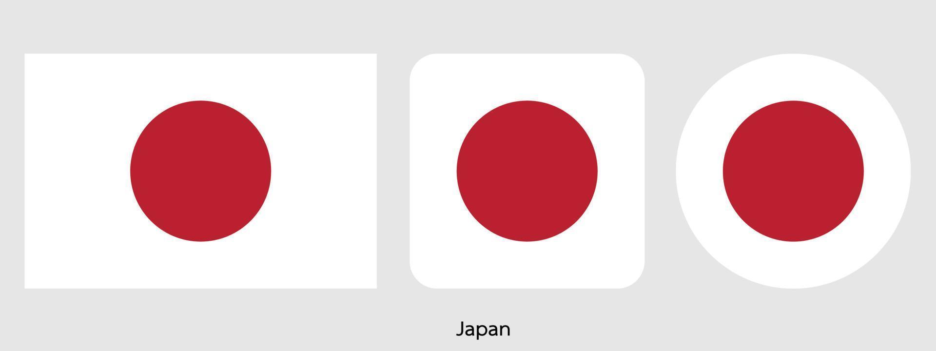 vlag van japan, vectorillustratie vector