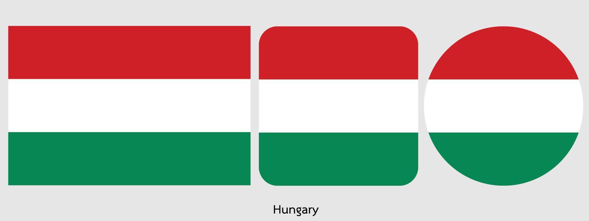 vlag van hongarije, vectorillustratie vector
