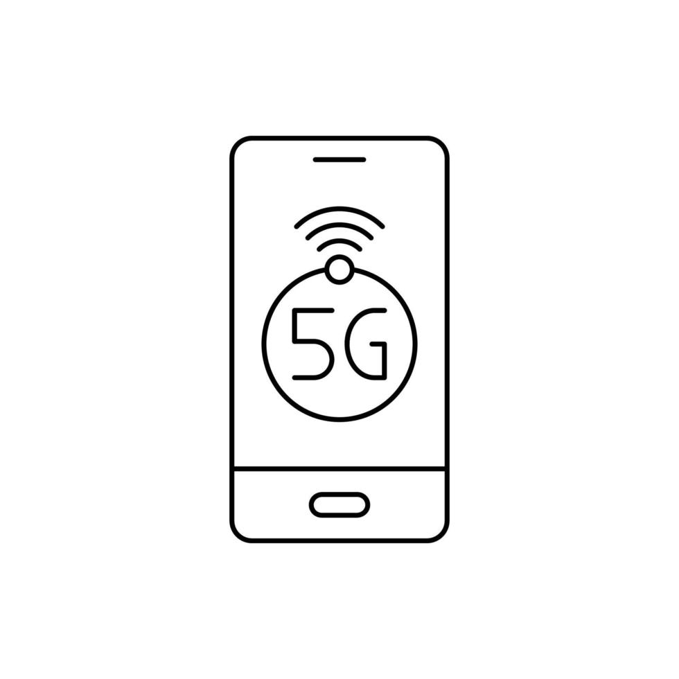 5g technologie slim mobiel icoon vector