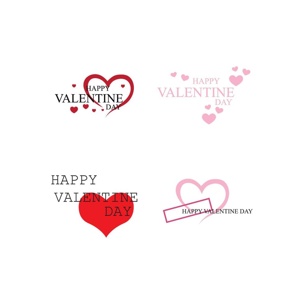 Valentijnsdag ontwerp teken vector illustratie sjabloon