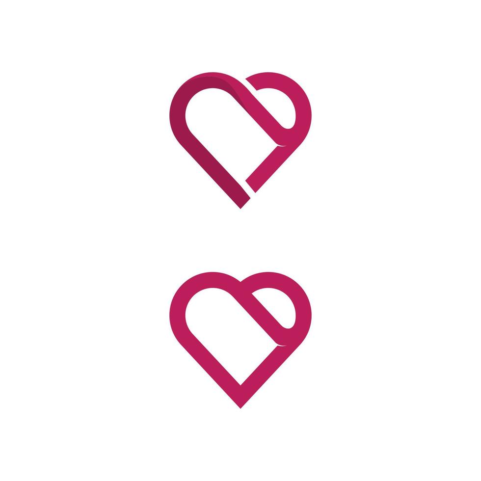 hart logo en liefde vector illustratie ontwerp valentijn dag