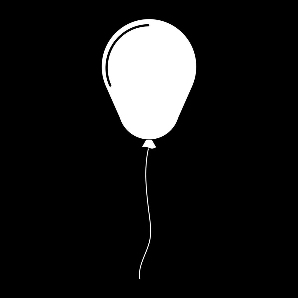 ballon wit pictogram vector