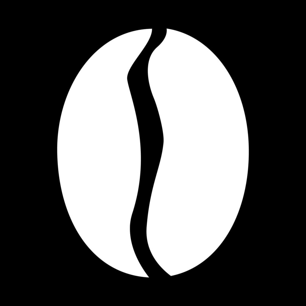 koffieboon wit pictogram vector