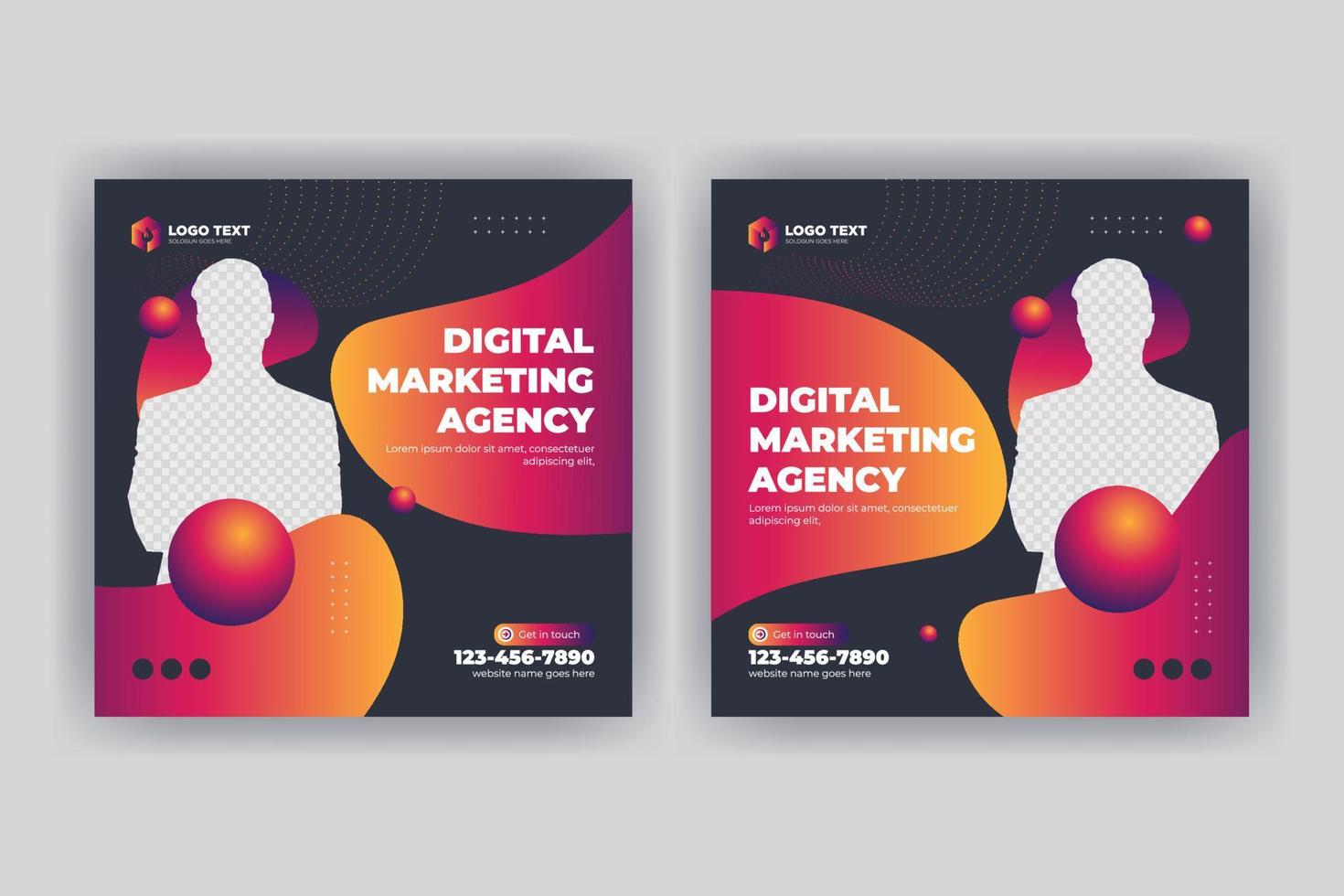 digitale zakelijke marketing sociale media banner of vierkante flyer sjabloonontwerp vector