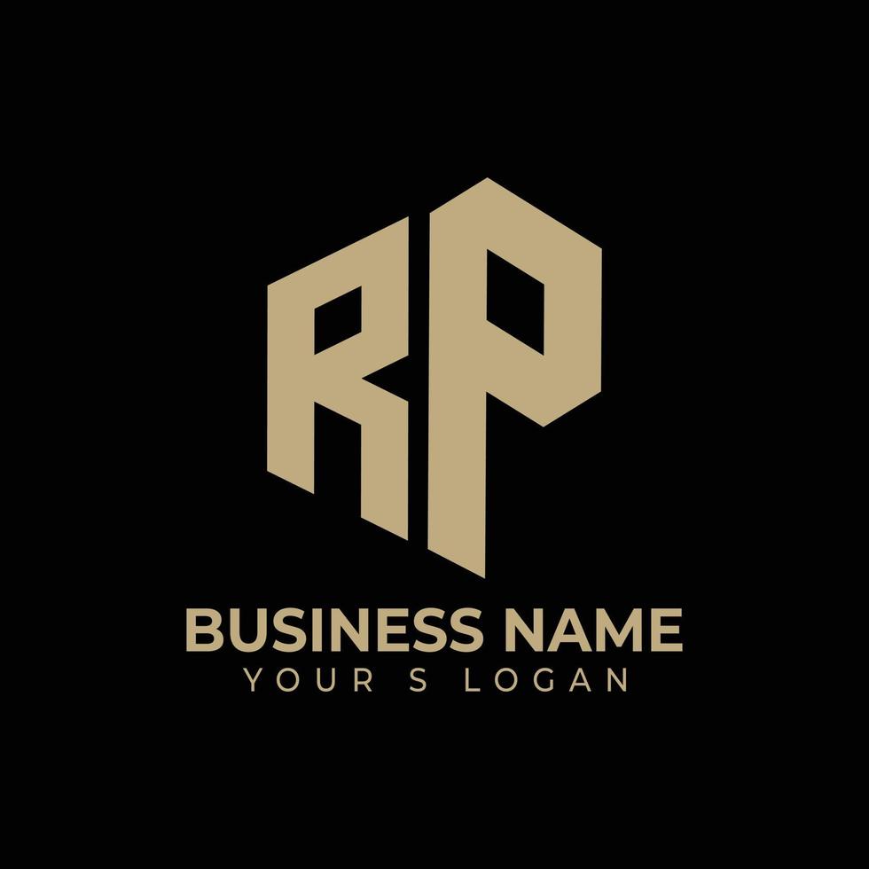 rp brief logo ontwerp vector