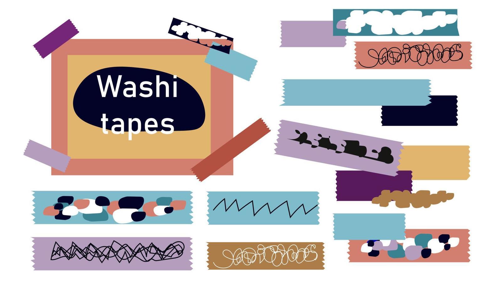 washi tapes vector