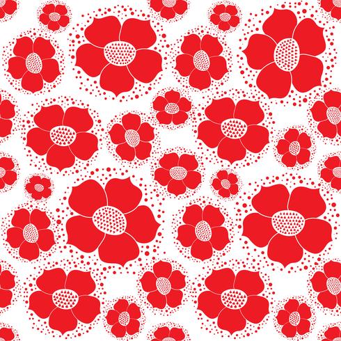 Abstract bloemen naadloos patroon. Bloem geometrische versiering achtergrond. vector