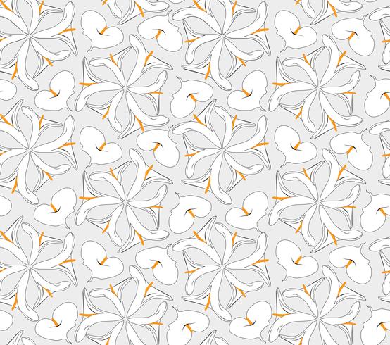 Abstract oosters bloemen naadloos patroon. Bloem geometrische versiering achtergrond. vector