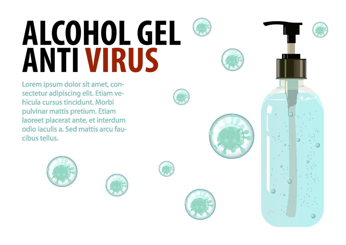 alcoholgel met realistisch ontwerp in vlakke stijl vector