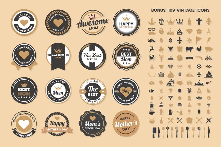 Vintage Retro Vector Logo voor banner