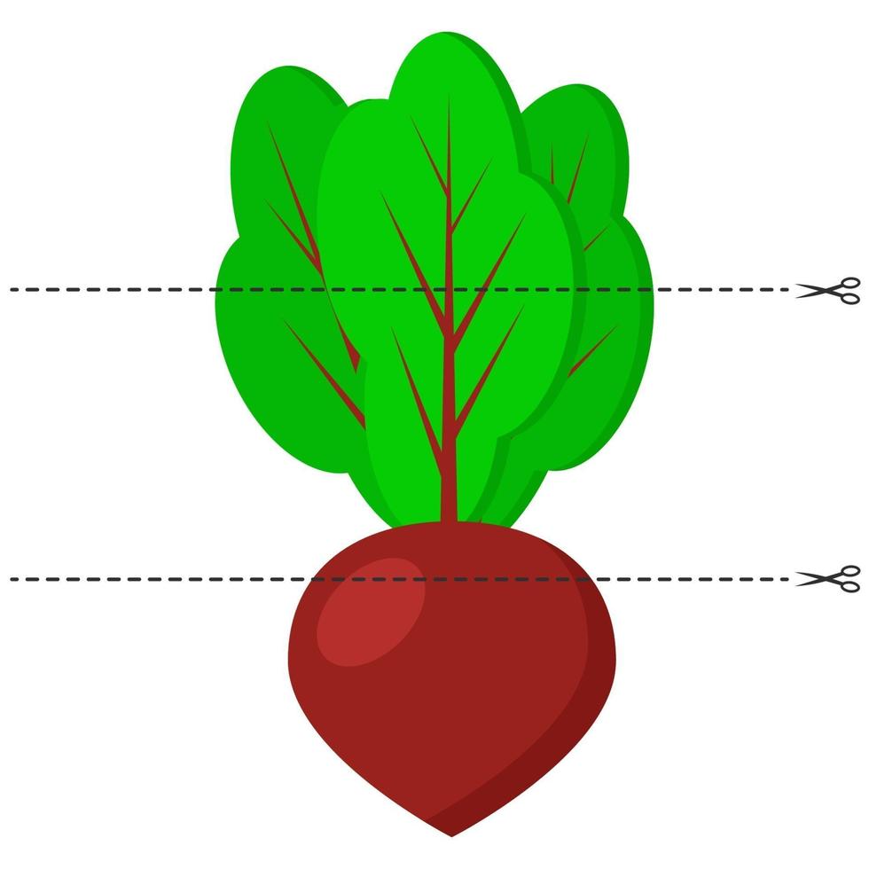 vectorillustratie. een spel voor kinderen van voorschoolse leeftijd. knippen naar vector