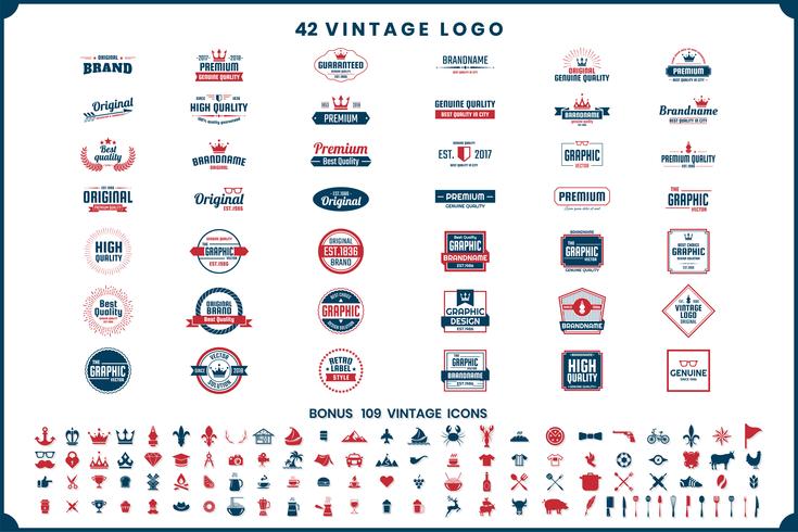 Vintage Retro Vector Logo voor banner