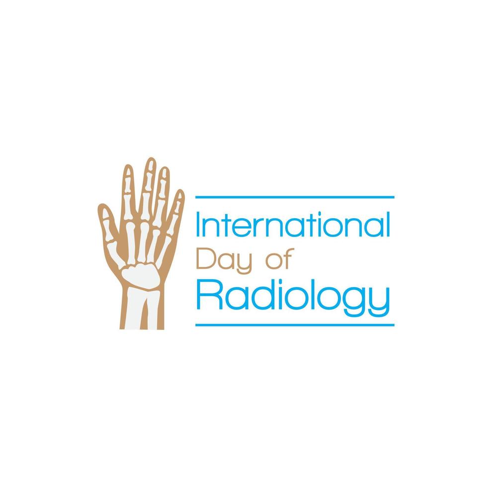 internationale dag van radiologie ontwerpsjabloon. vector illustratie