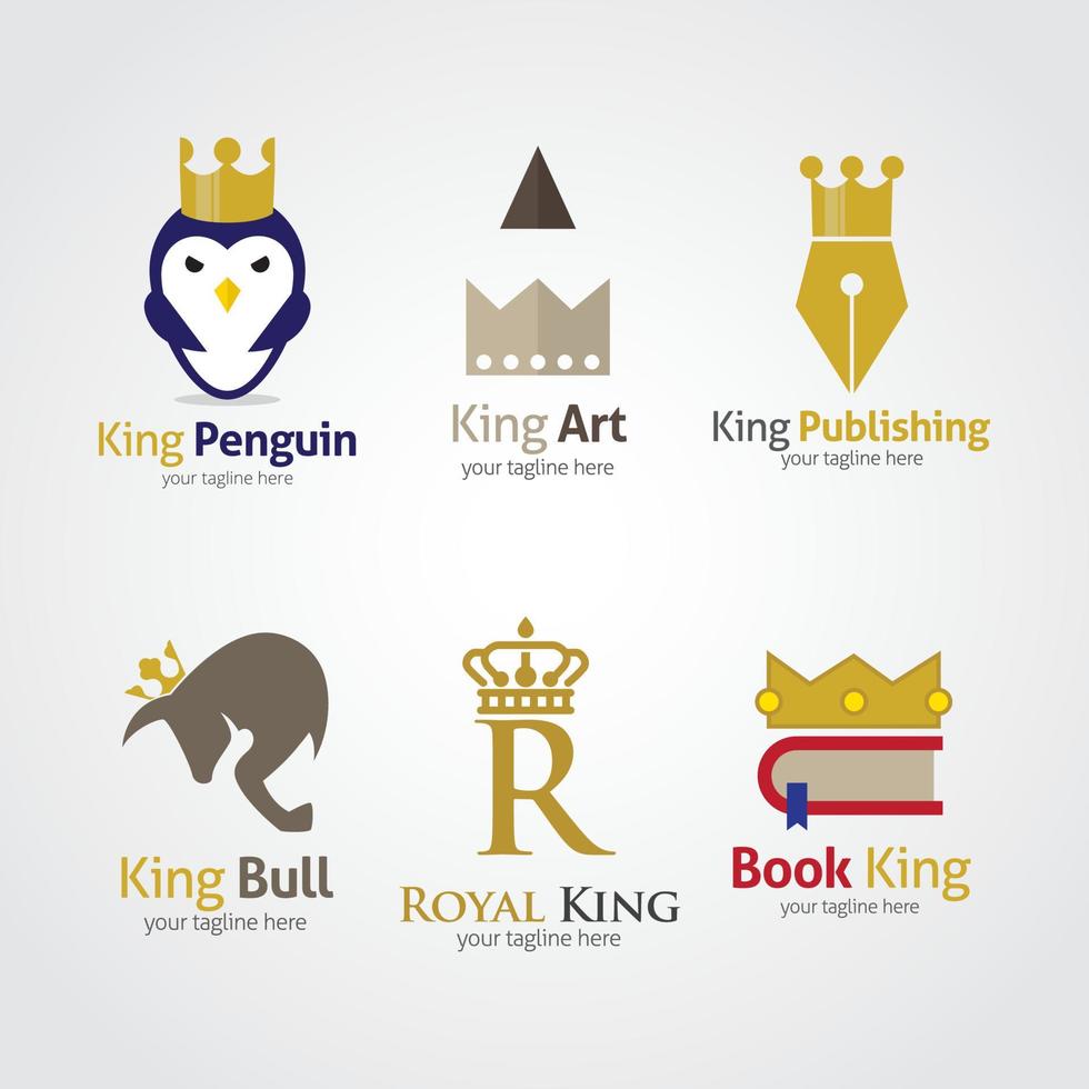 koning logo ontwerpsjabloon. vector illustratie