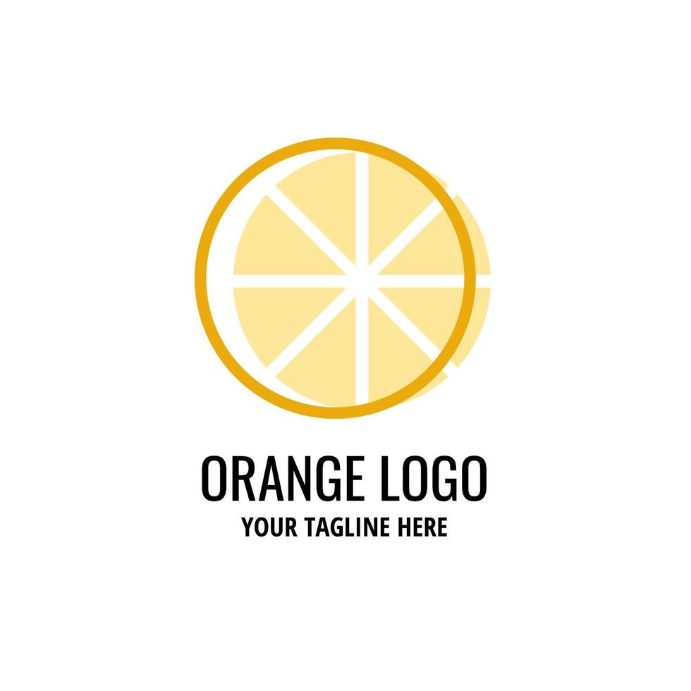 vers oranje eenvoudig logo sjabloon. vers fruit vector pictogram ontwerp