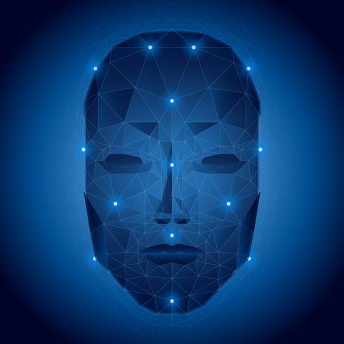 Kunstmatige intelligentie Face Cyber Mind vector