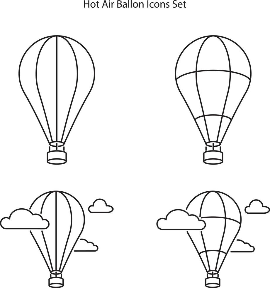 hete luchtballon pictogram geïsoleerd op een witte achtergrond uit toerisme collectie. luchtballon pictogram dunne lijn overzicht lineaire luchtballon symbool voor logo, web, app, ui. hete luchtballon pictogram eenvoudig teken vector