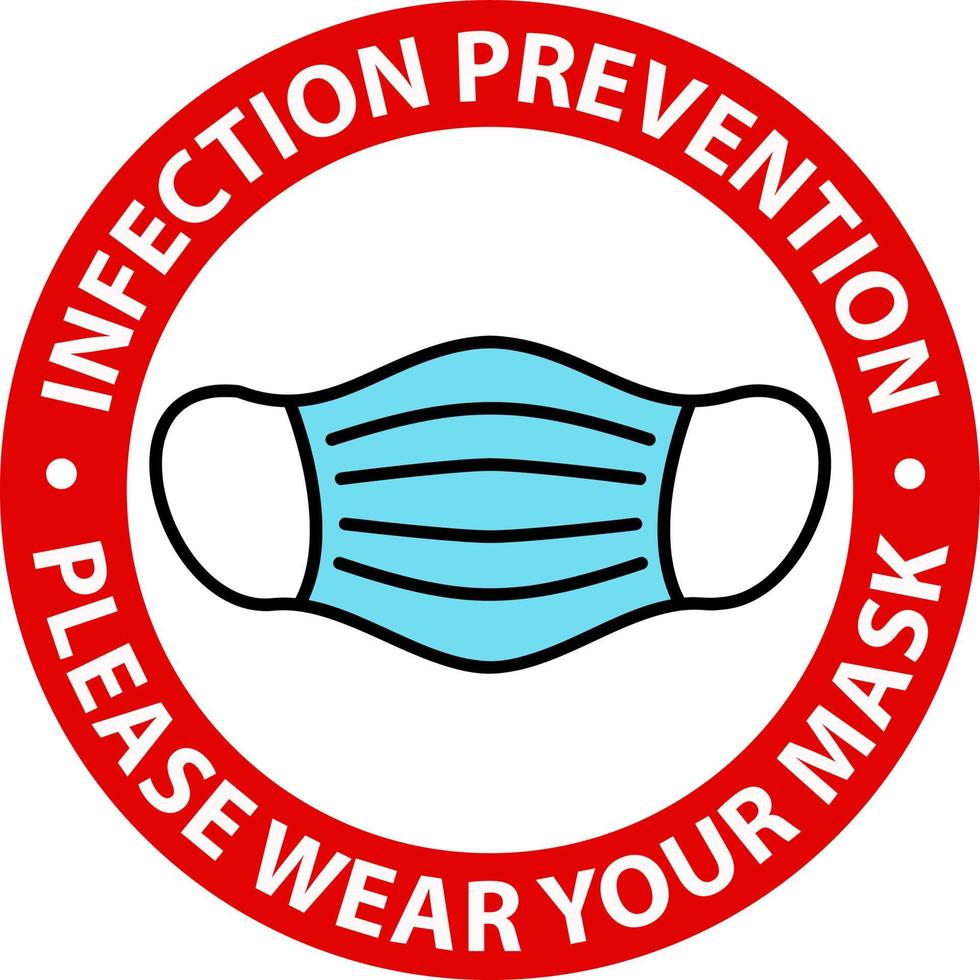 illustratie vectorafbeelding van masker voor sjabloonontwerp. stop covid-19 masker, infectiepreventie, illustratie vectorontwerp vector