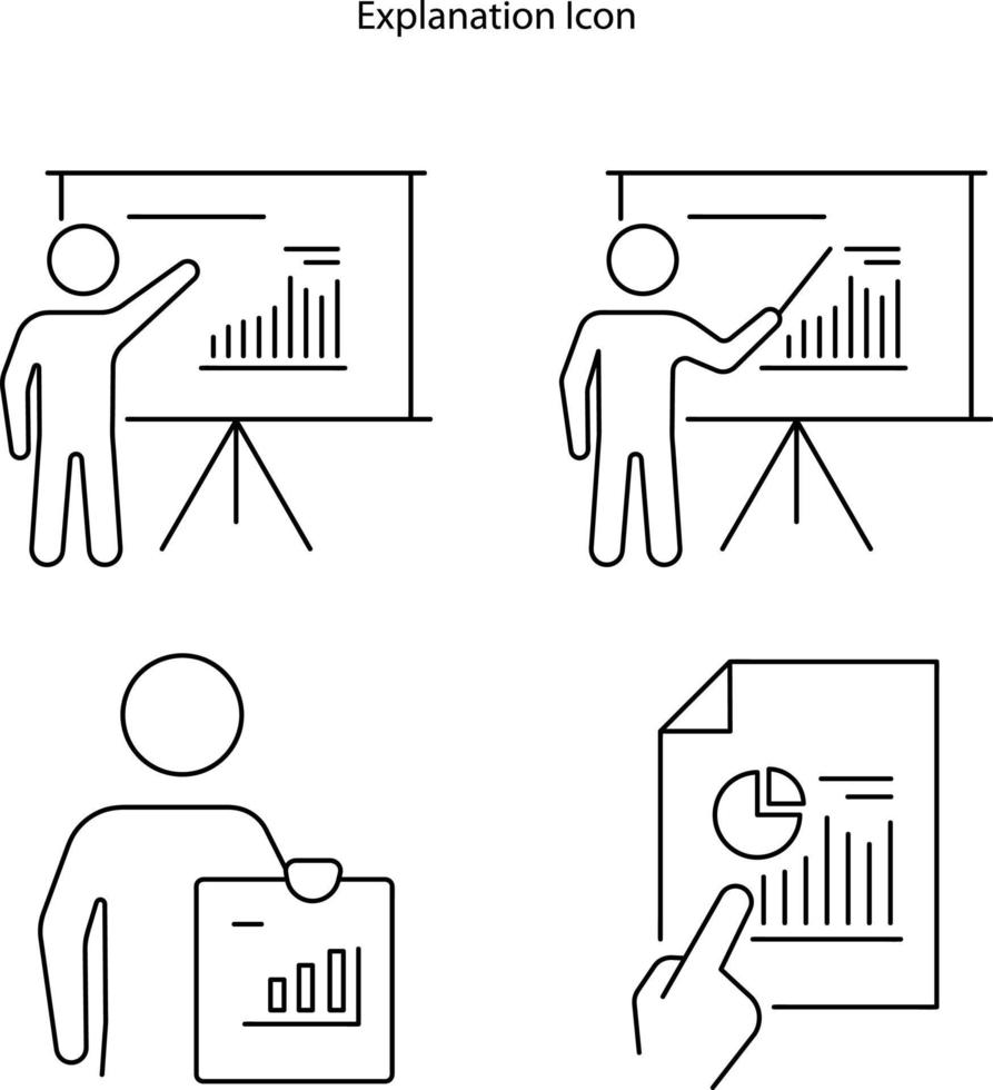 uitleg pictogrammenset, lineaire geïsoleerde illustratie, dunne lijn vector, webdesign teken, overzicht concept symbool met bewerkbare lijn op witte achtergrond. vector