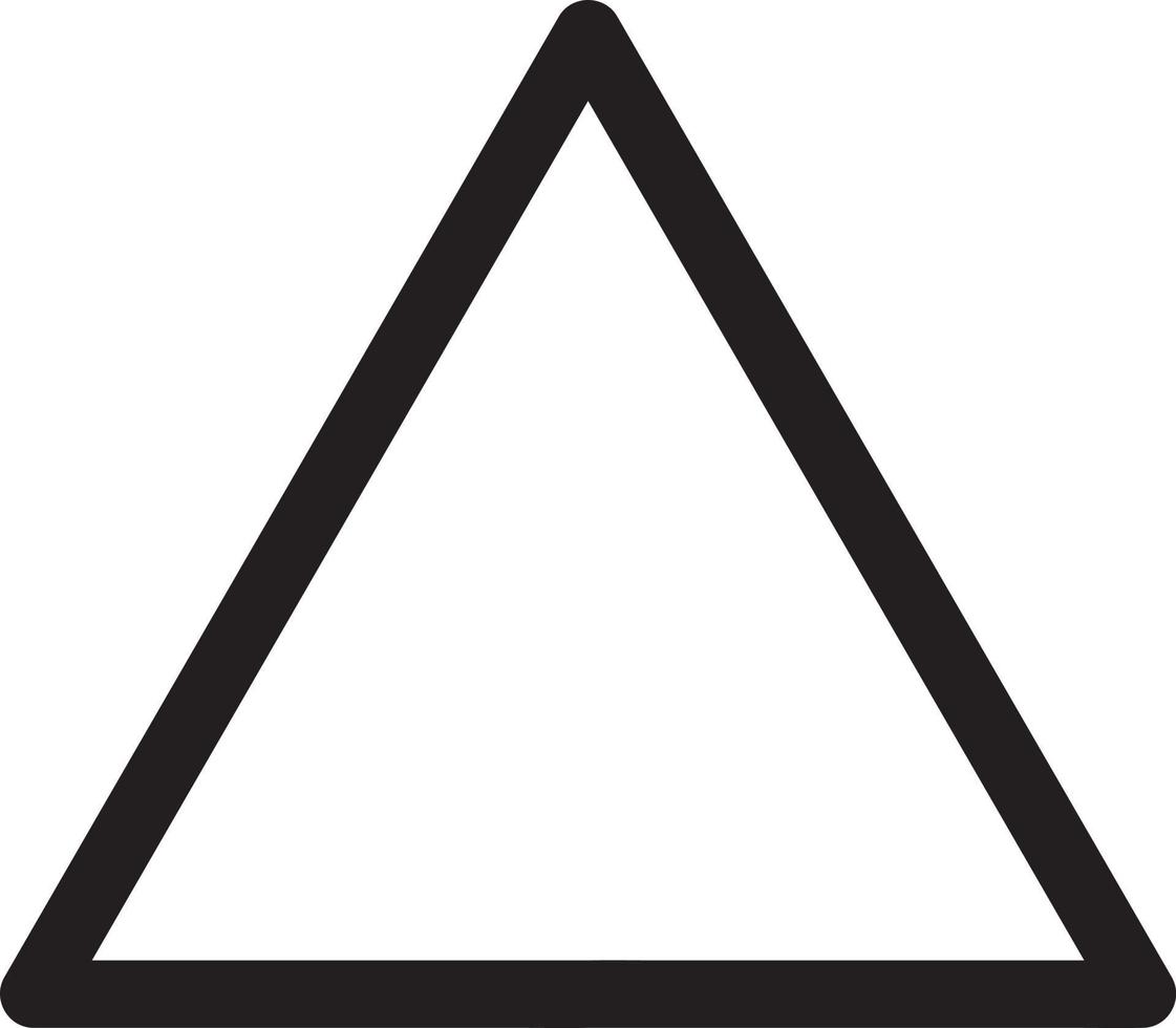 driehoekje geïsoleerd op een witte achtergrond. driehoek pictogram dunne lijn overzicht lineaire driehoek symbool voor logo, web, app, ui. driehoek pictogram eenvoudig teken. vector