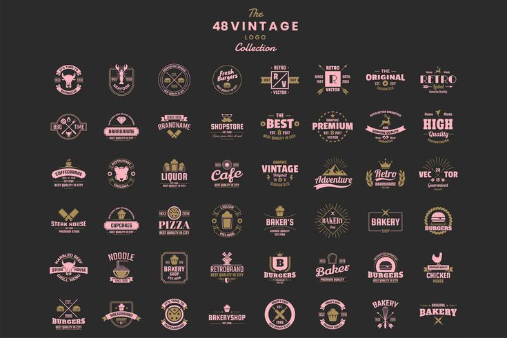 Vintage Retro Vector Logo voor banner