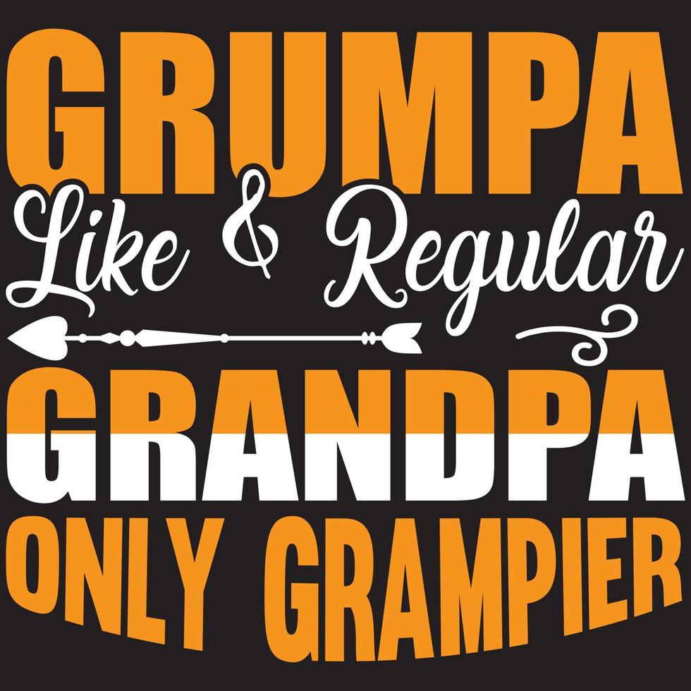 grumpa-achtige en gewone opa alleen grampier vector