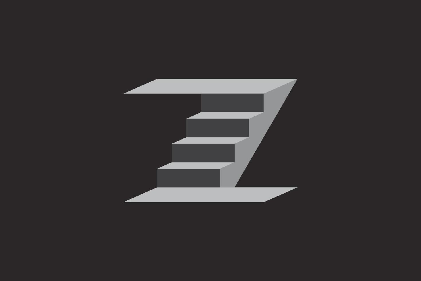 letter z trap logo ontwerp vector