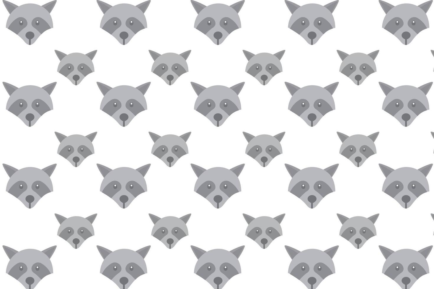 platte wasbeer hoofd patroon achtergrond vector