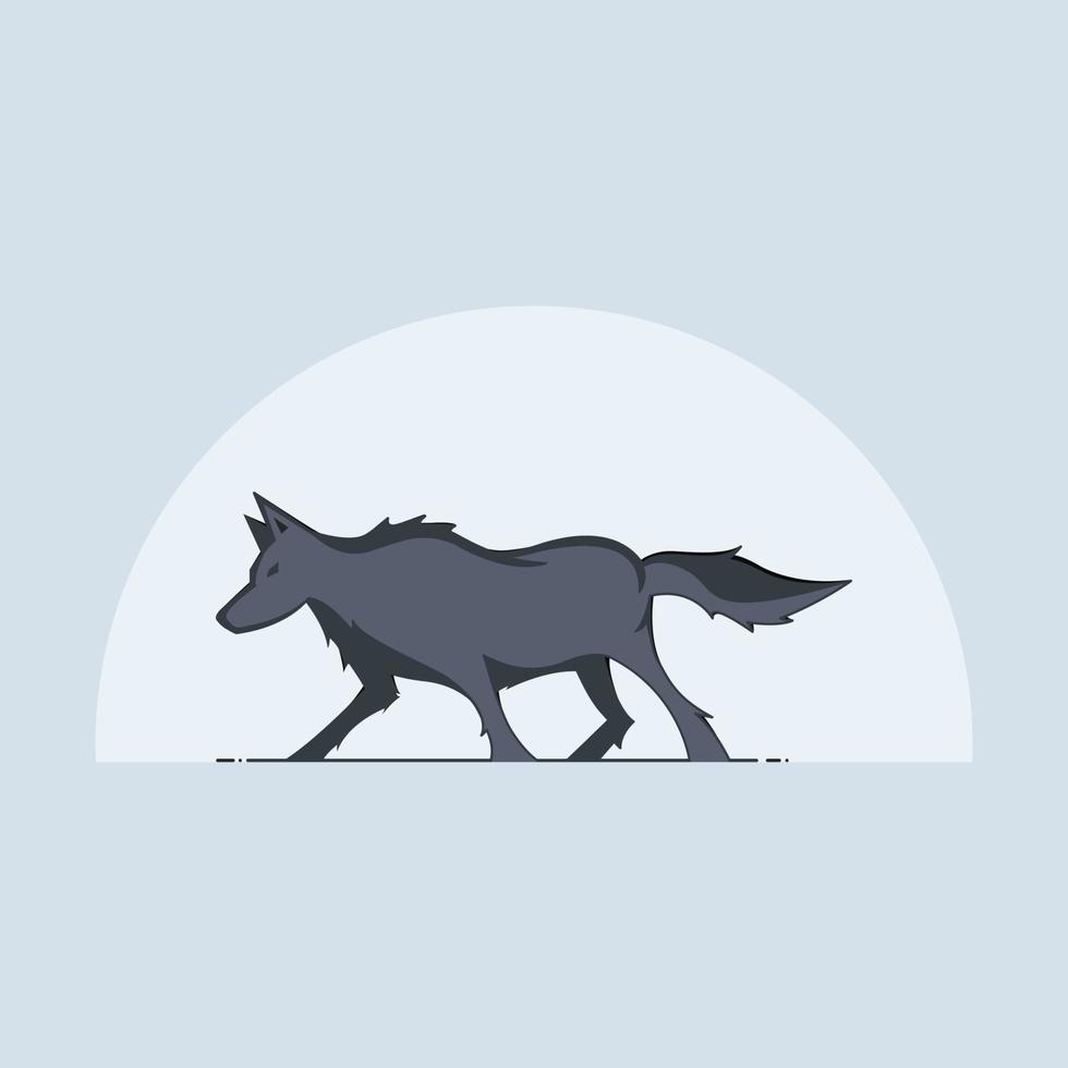 afbeelding wolf silhouet vector