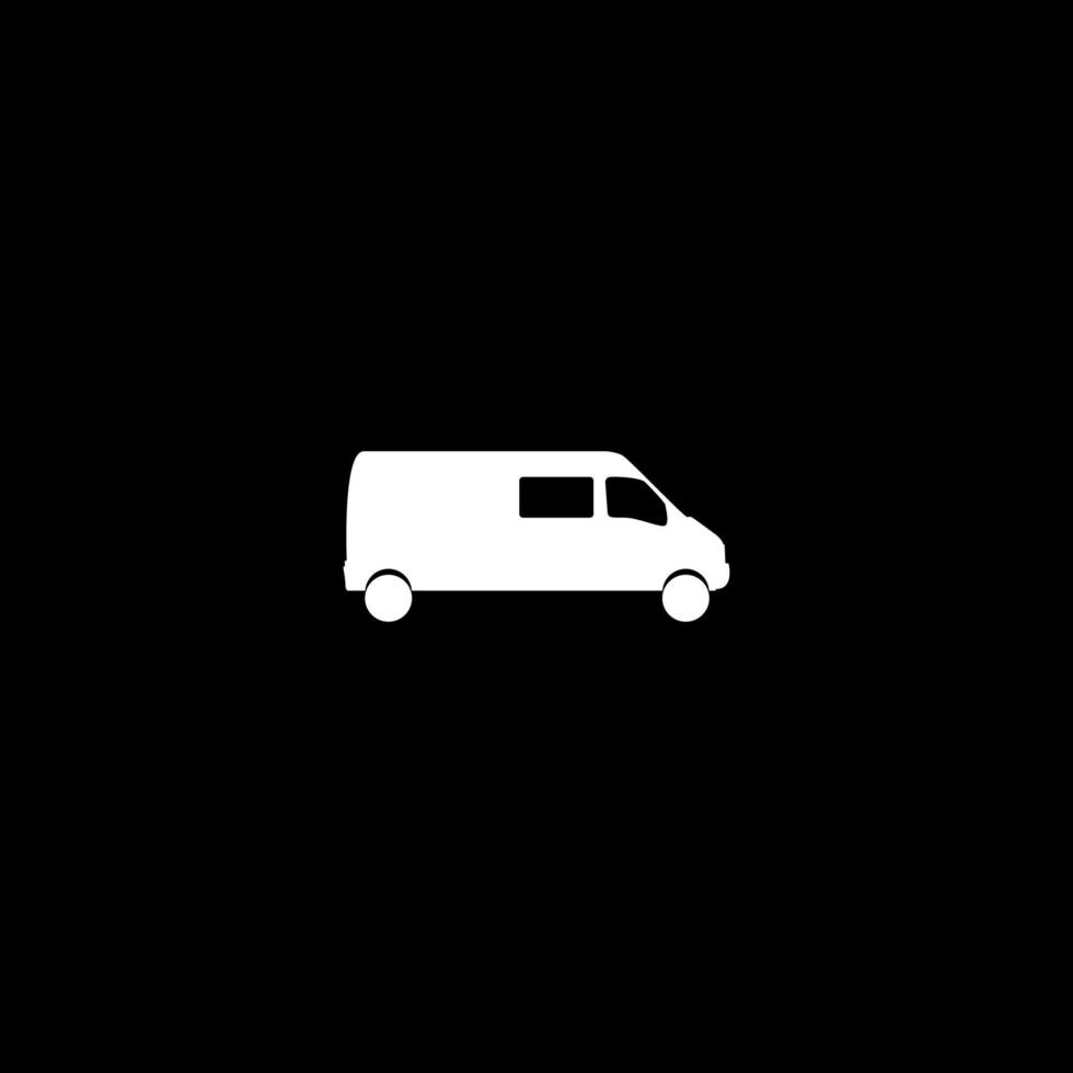 minibus witte kleur icoon vector