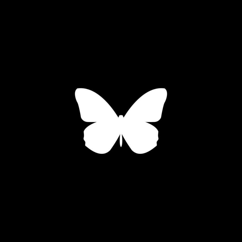 vlinder witte kleur icoon vector