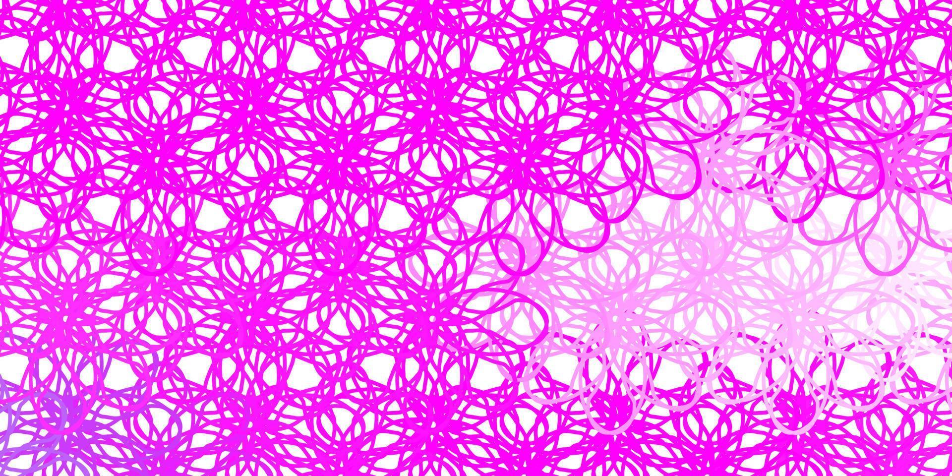 lichtpaarse, roze vectorlay-out met curven. vector