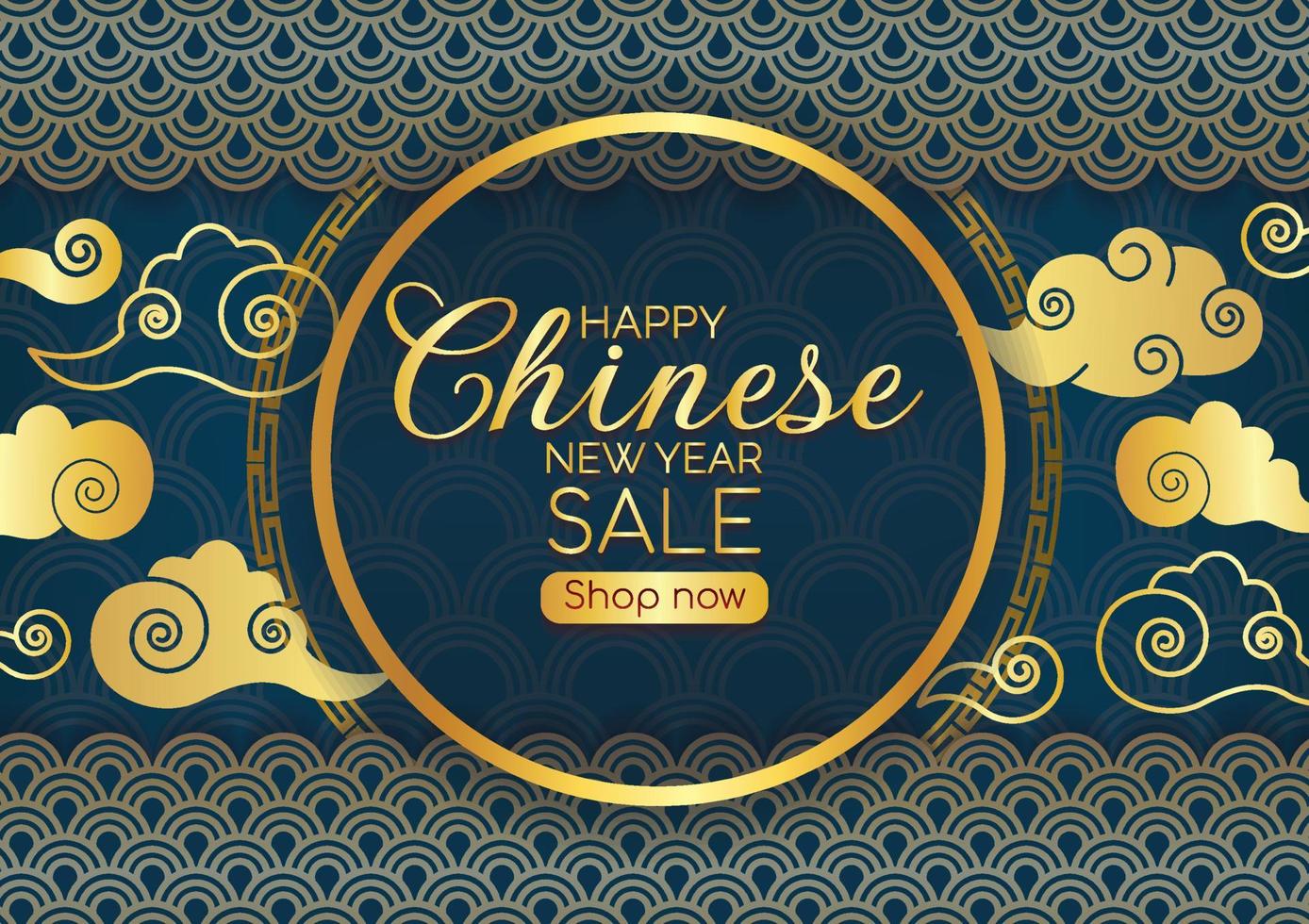 mooie oosterse achtergrond voor chinese nieuwjaarsbanner vector