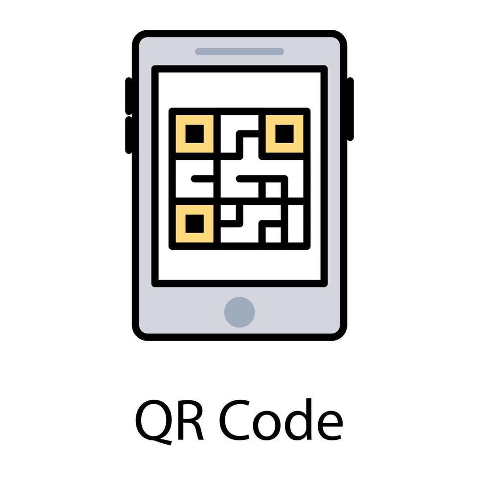 trendy qr-code vector