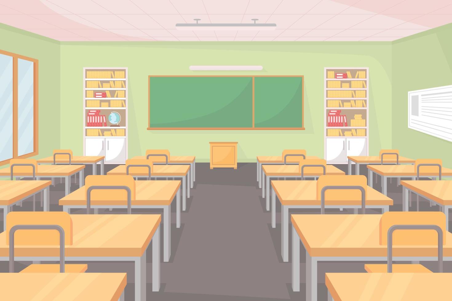 school klas egale kleur vectorillustratie vector