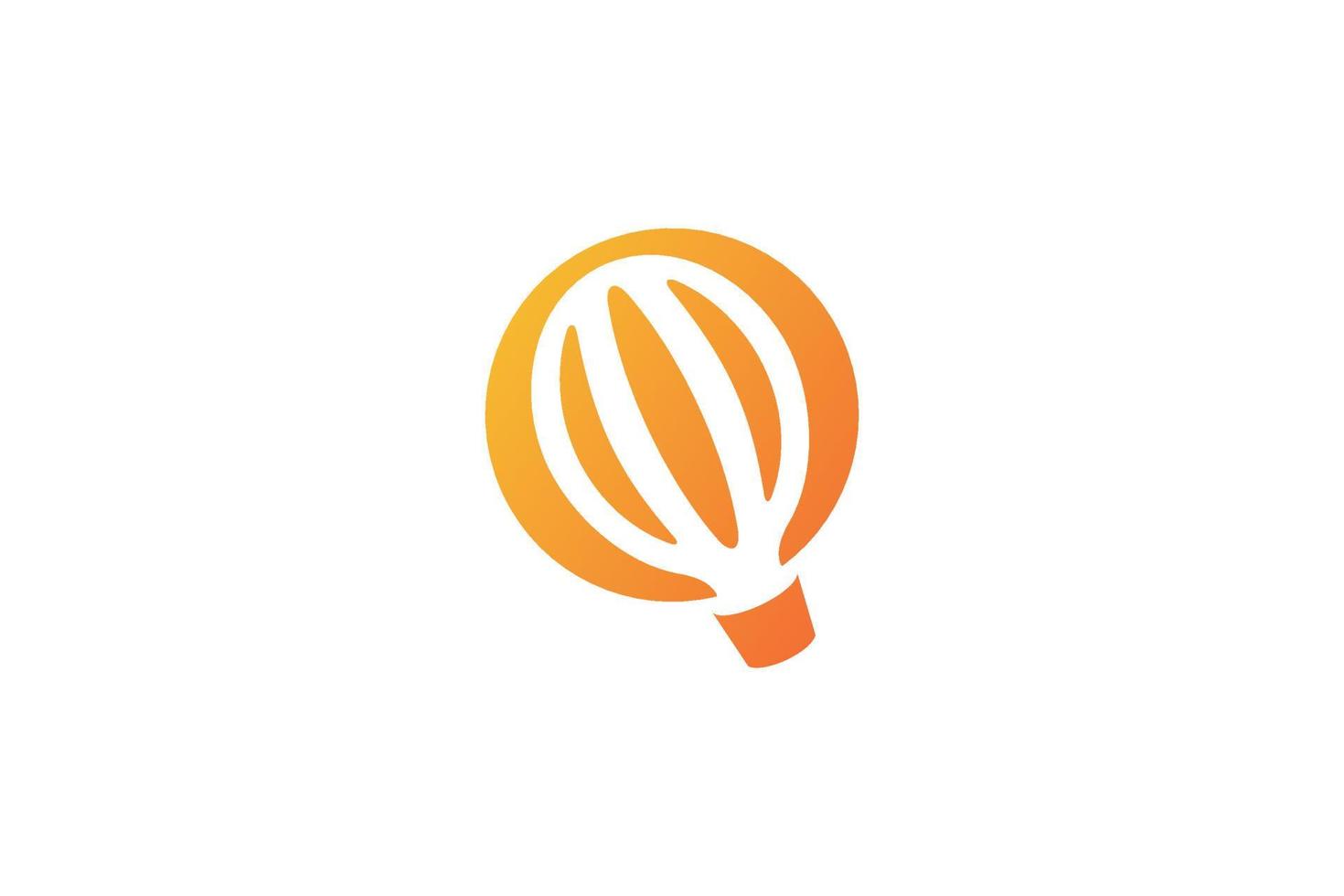 luchtballon logo, kleurrijke, eenvoudige unieke conceptontwerp vectorafbeelding vector