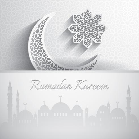 Ramadan Kareem. Wenskaart. vector