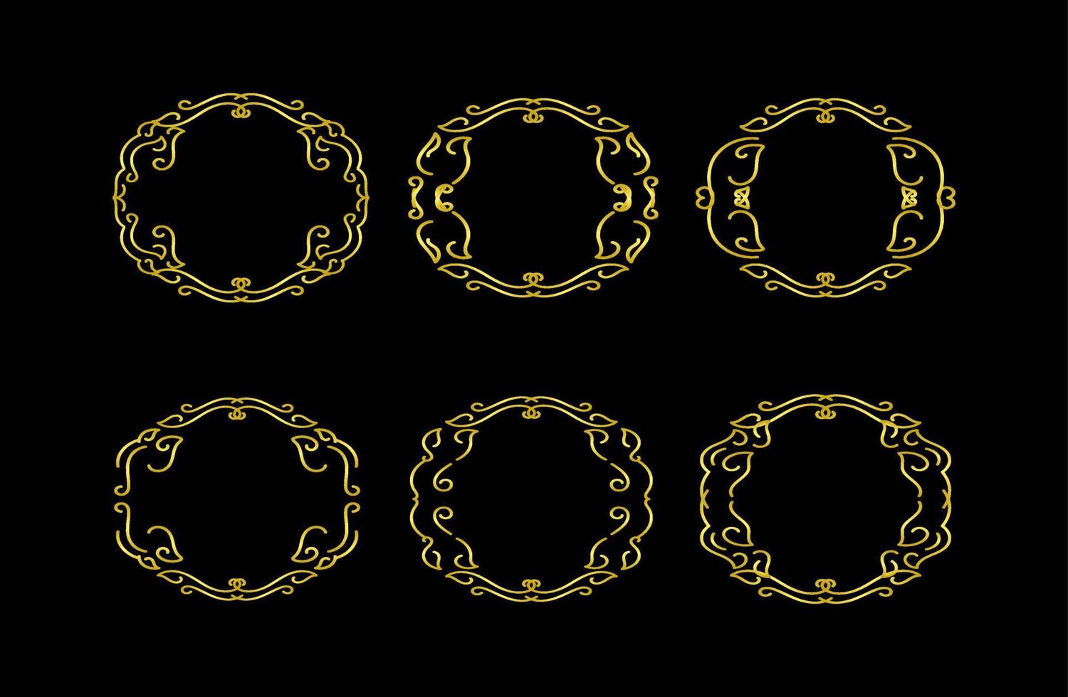 gouden randen elementen set collectie, ornament vector, frame vector
