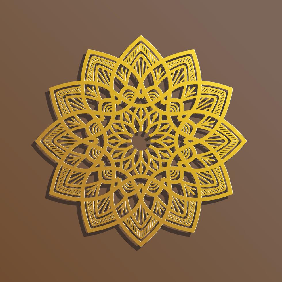 mandala luxe islamitische ornament gouden kleur vectorafbeelding vector