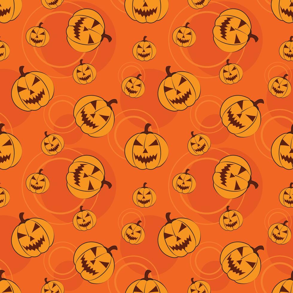 pompoen karakter naadloze patroon abstract halloween vakantie evenement oranje kleur achtergrond ontwerp vectorafbeelding, inpakpapier, decoratief mooi kleurrijk behang vector