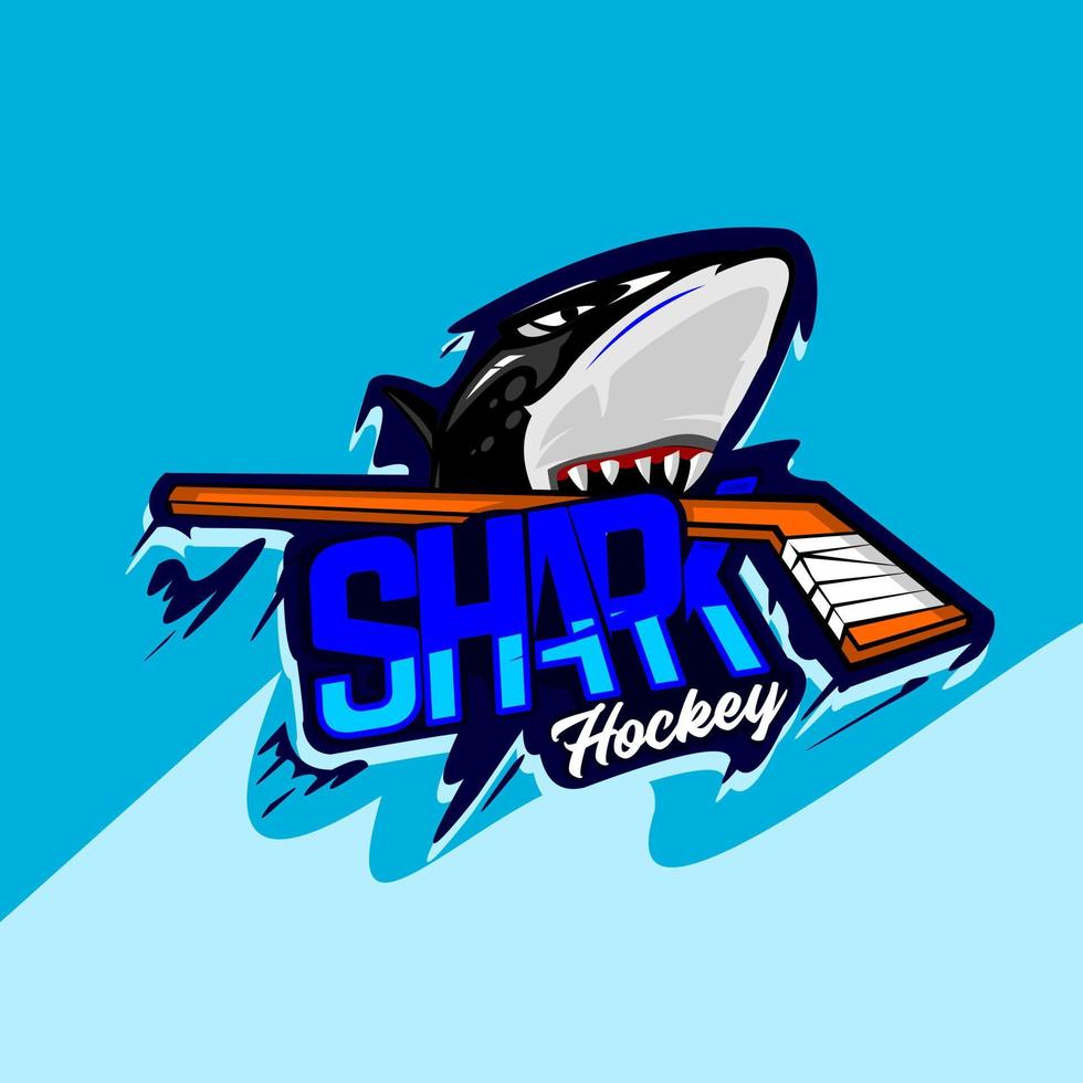 haai mascotte logo sport, illustratie haai vector