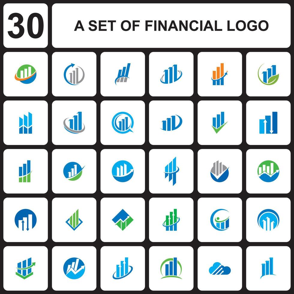 een reeks grafiekvectoren, een reeks financiële logo's vector
