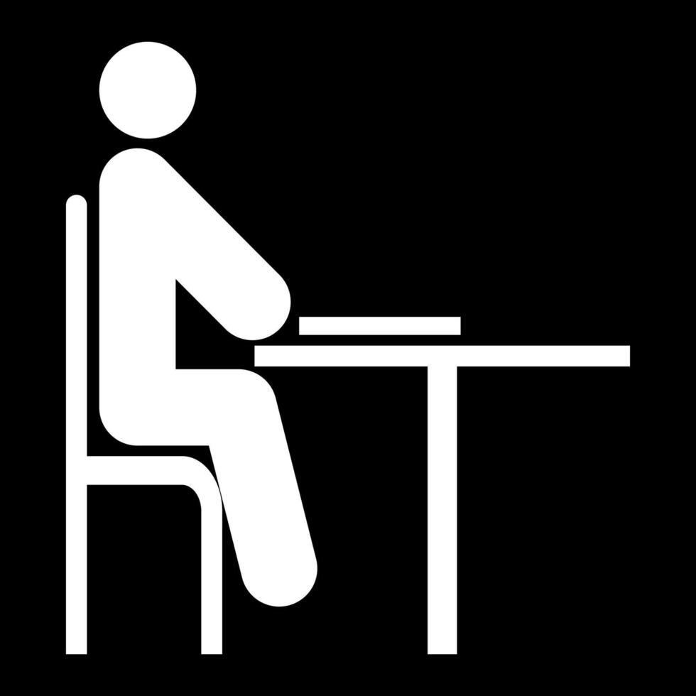 man met notitieblok - stokpictogram witte kleur vector