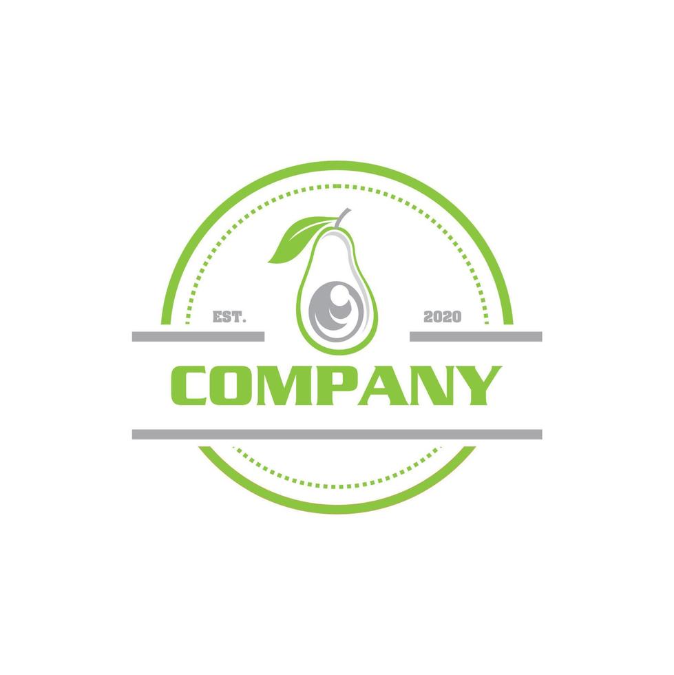 avocado-logo, fruit logo vector