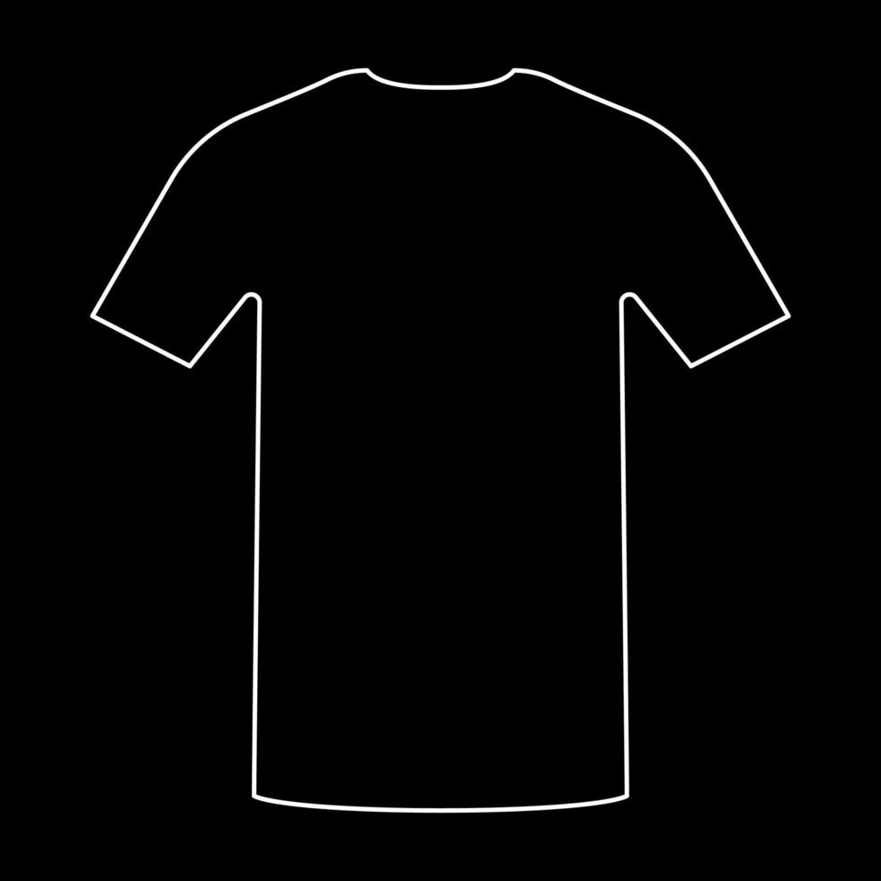 shirt witte omtrek pictogram vector