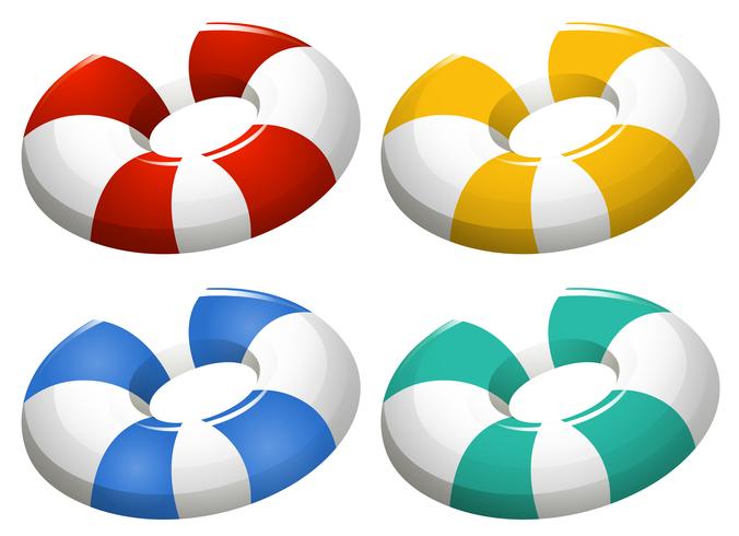 Set van opblaasbare ring vector