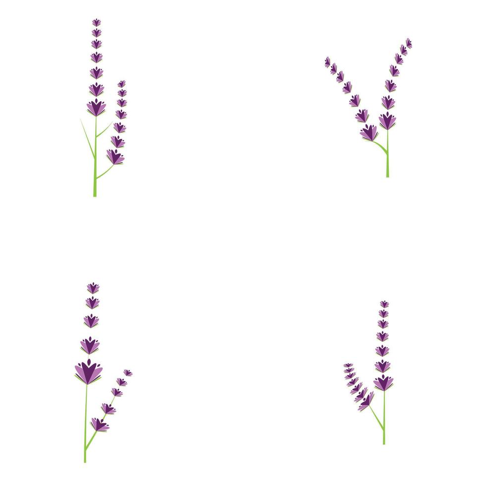 verse lavendel bloem logo vector plat ontwerp