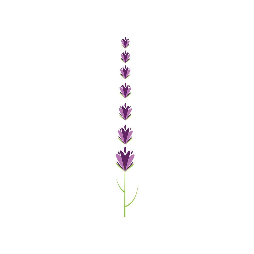 verse lavendel bloem logo vector plat ontwerp