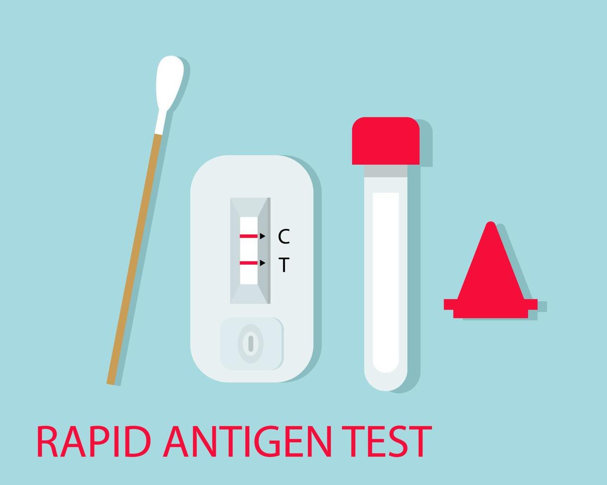 snel antigeen testkit concept. vector